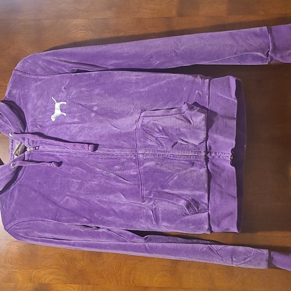 Pink Victoria Secret velvet hoodie